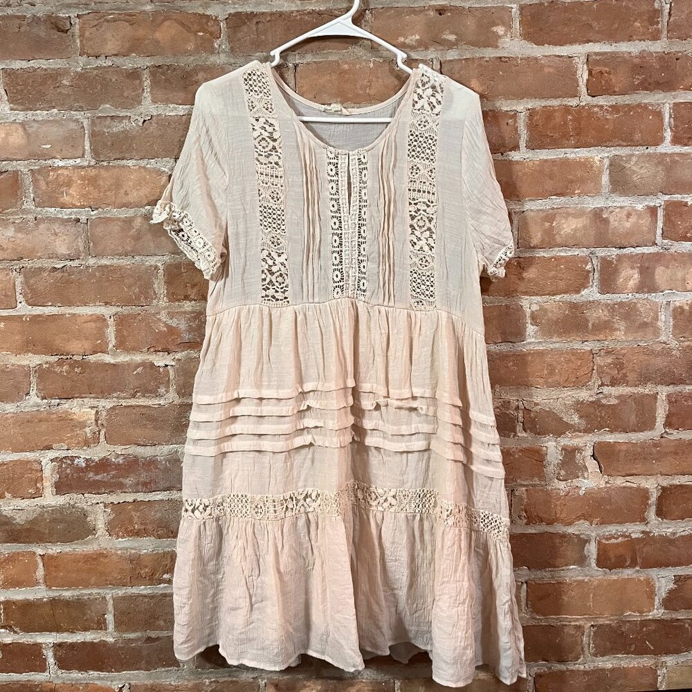 Cute Lace Pink Dress